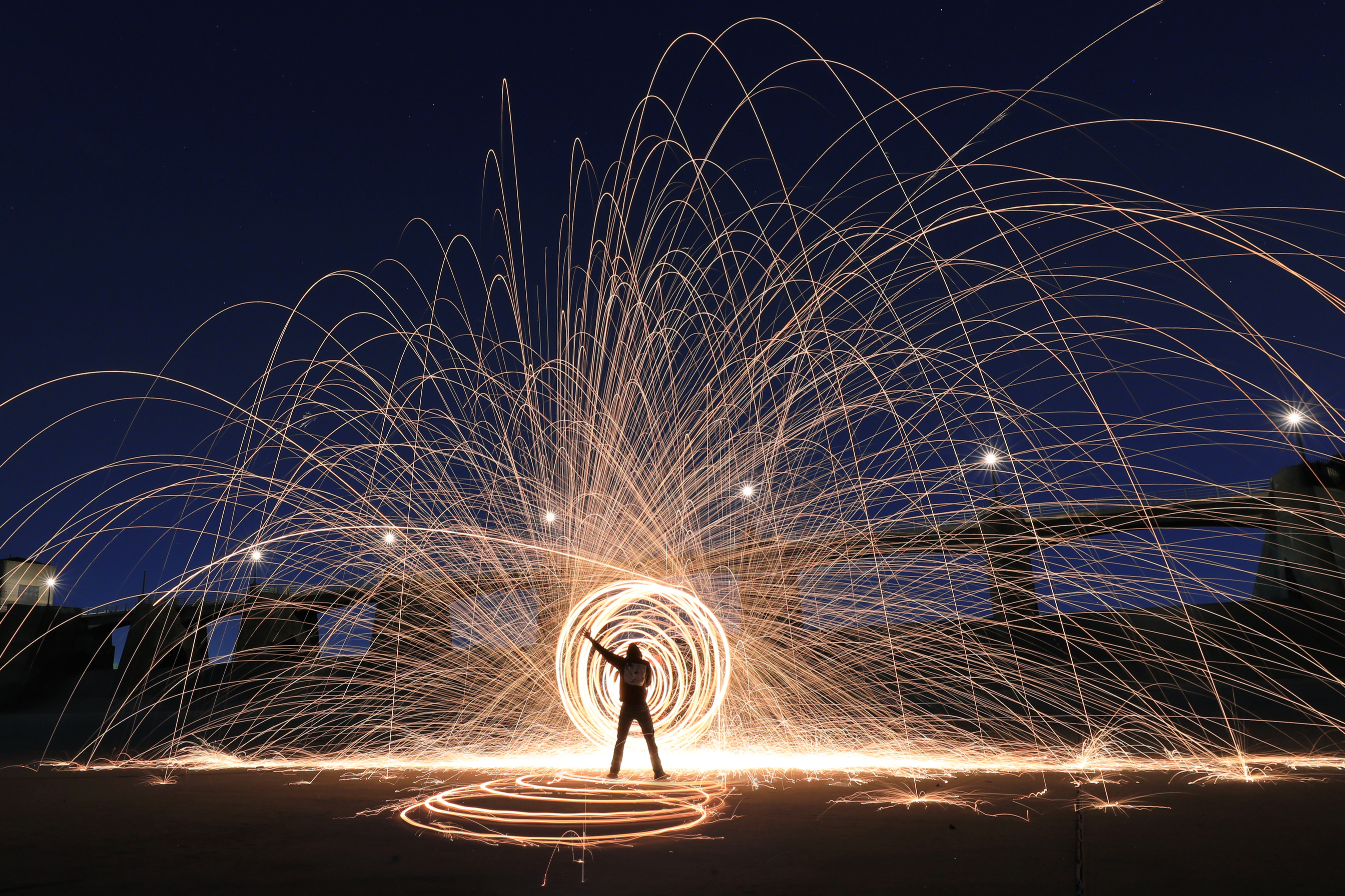 Unique Creative Light Painting with Fire
